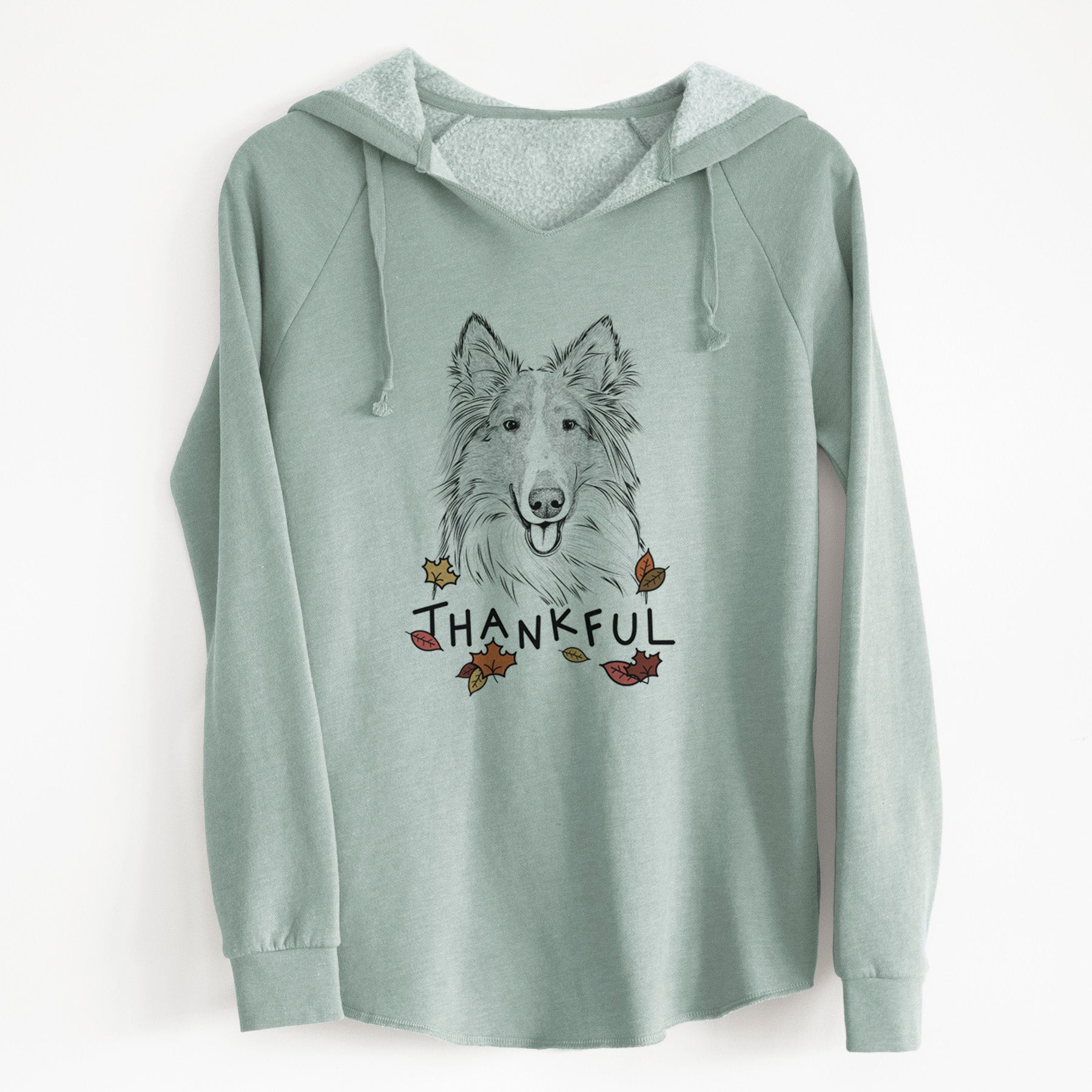 Thankful Conrad the Rough Collie - Cali Wave Hooded Sweatshirt