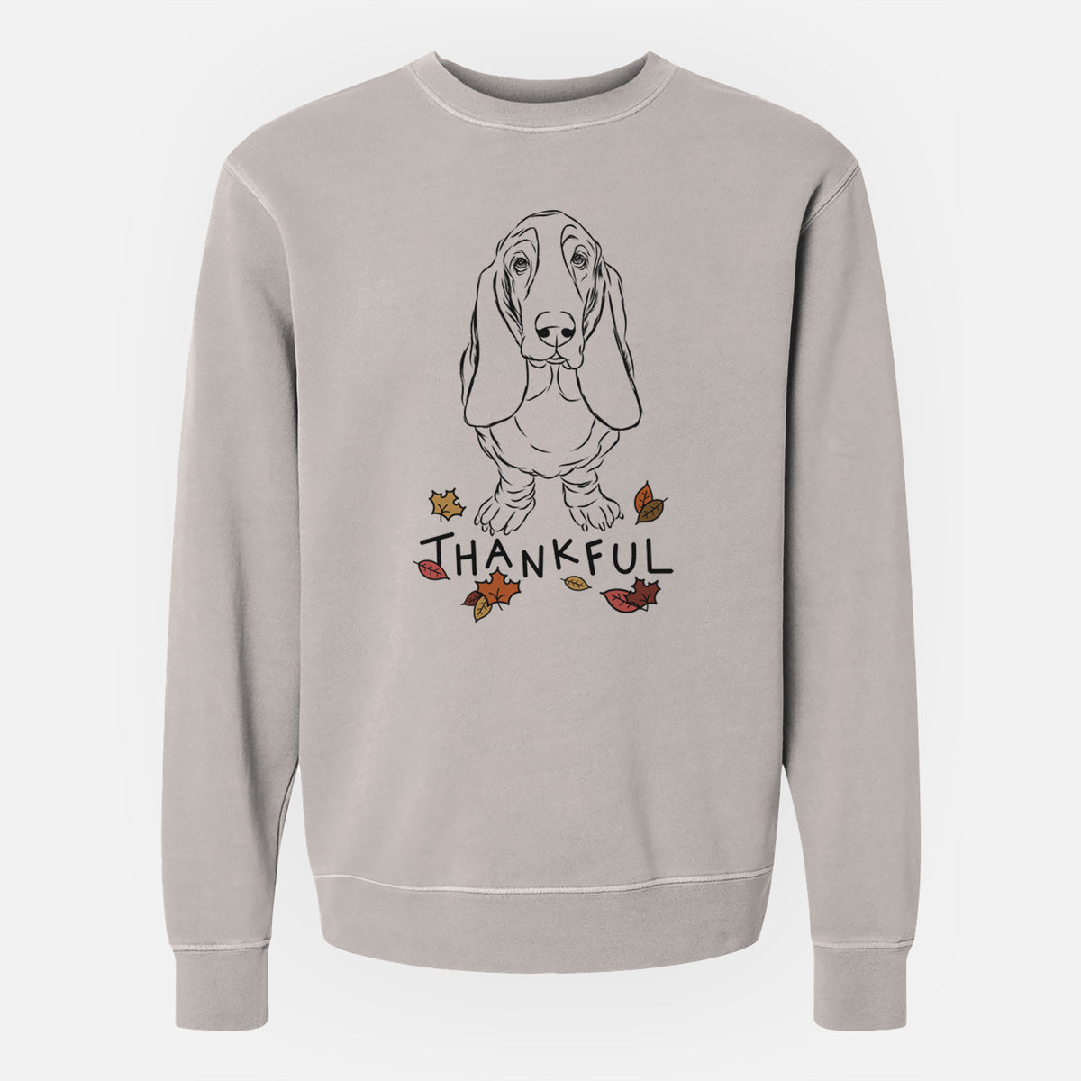 Thankful Cooper the Boxer - Unisex Pigment Dyed Crew Sweatshirt