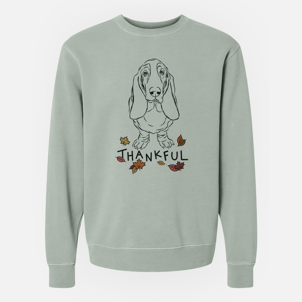 Thankful Cooper the Boxer - Unisex Pigment Dyed Crew Sweatshirt