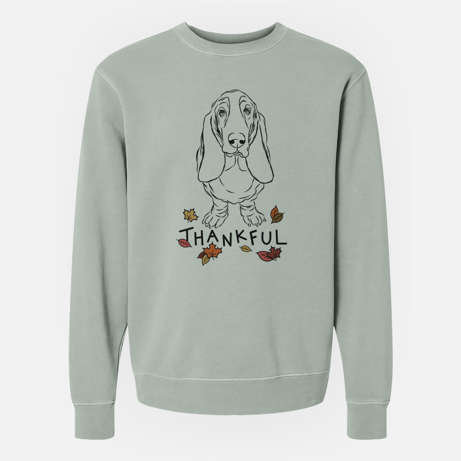 Thankful Cooper the Boxer - Unisex Pigment Dyed Crew Sweatshirt