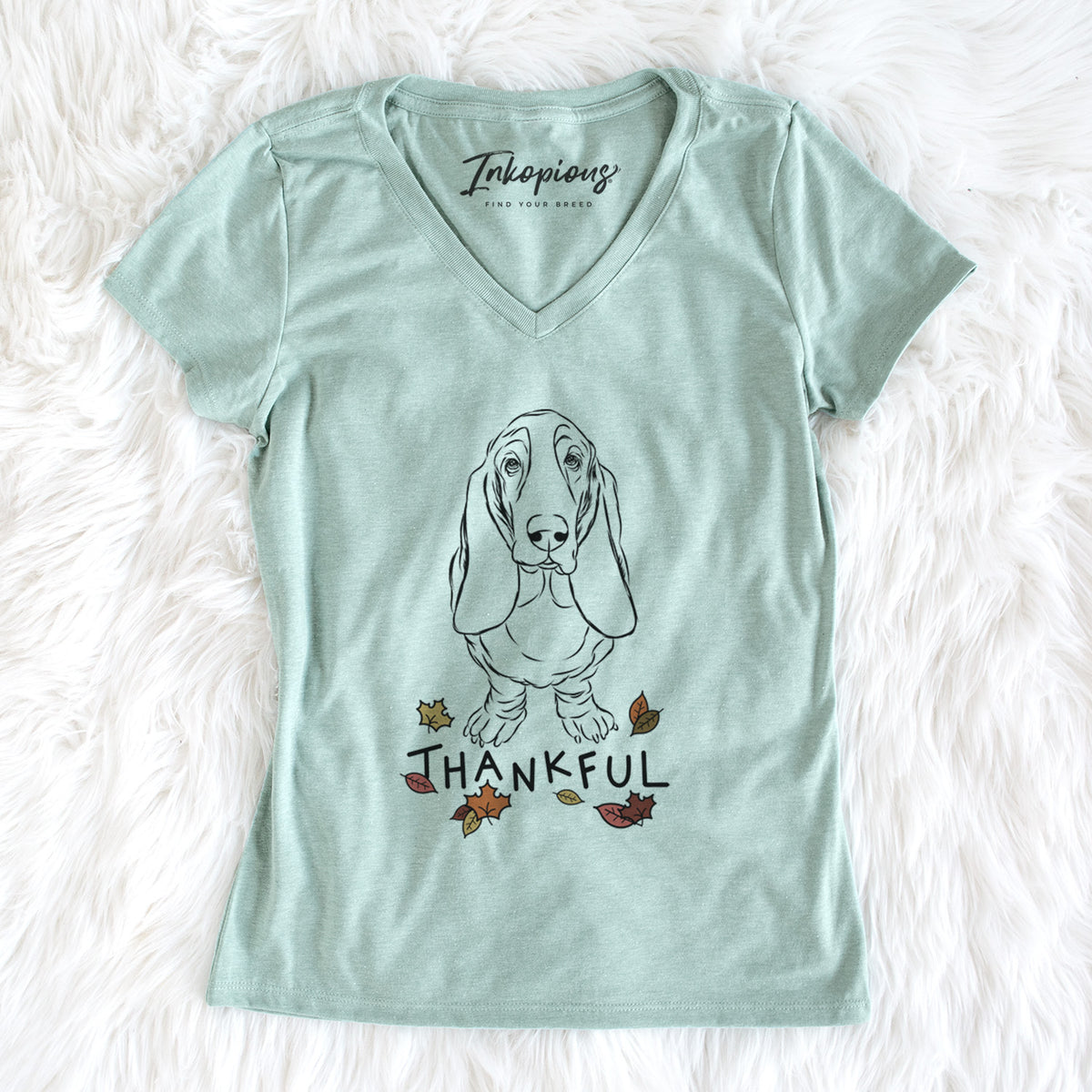 Thankful Cooper the Boxer - Women&#39;s V-neck Shirt