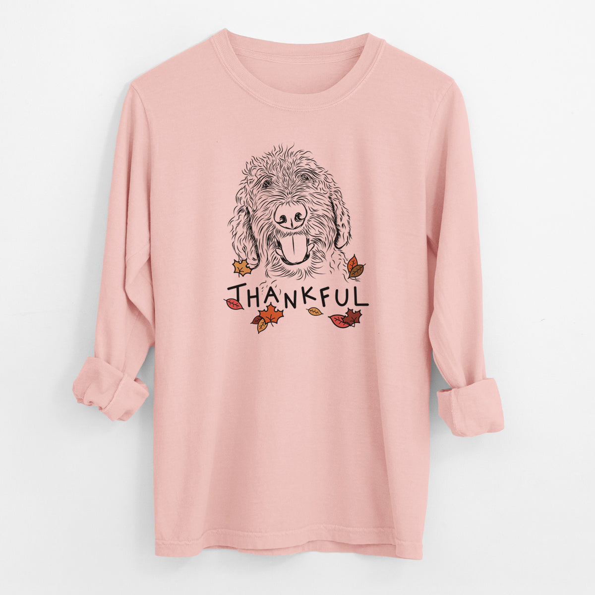 Thankful Dixie the Doodle - Men's Heavyweight 100% Cotton Long Sleeve