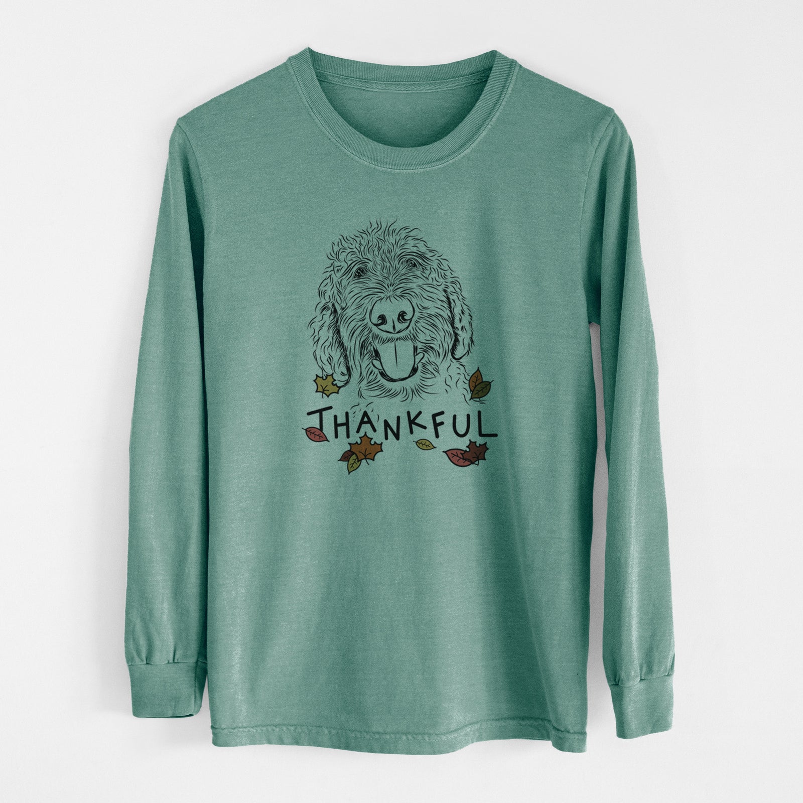 Thankful Dixie the Doodle - Men's Heavyweight 100% Cotton Long Sleeve