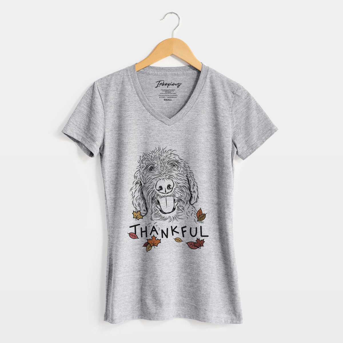 Thankful Dixie the Doodle - Women's V-neck Shirt