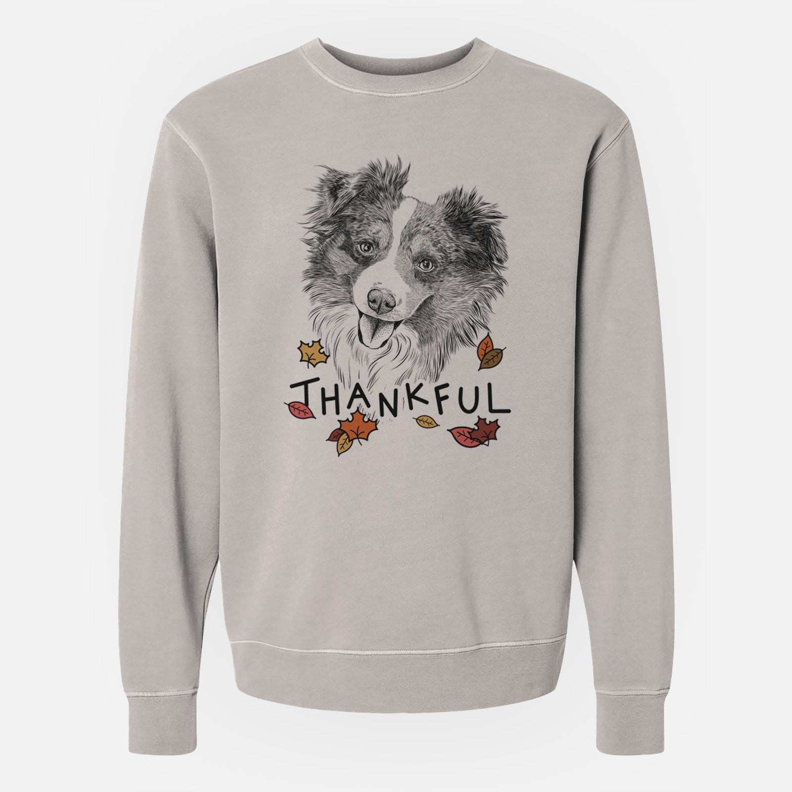 Thankful Doc the Mini Aussie - Unisex Pigment Dyed Crew Sweatshirt
