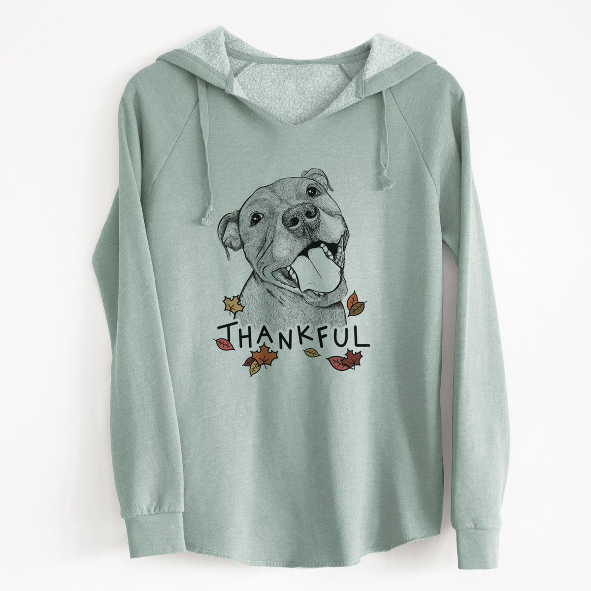 Thankful Eloise the Pitbull Mix - Cali Wave Hooded Sweatshirt