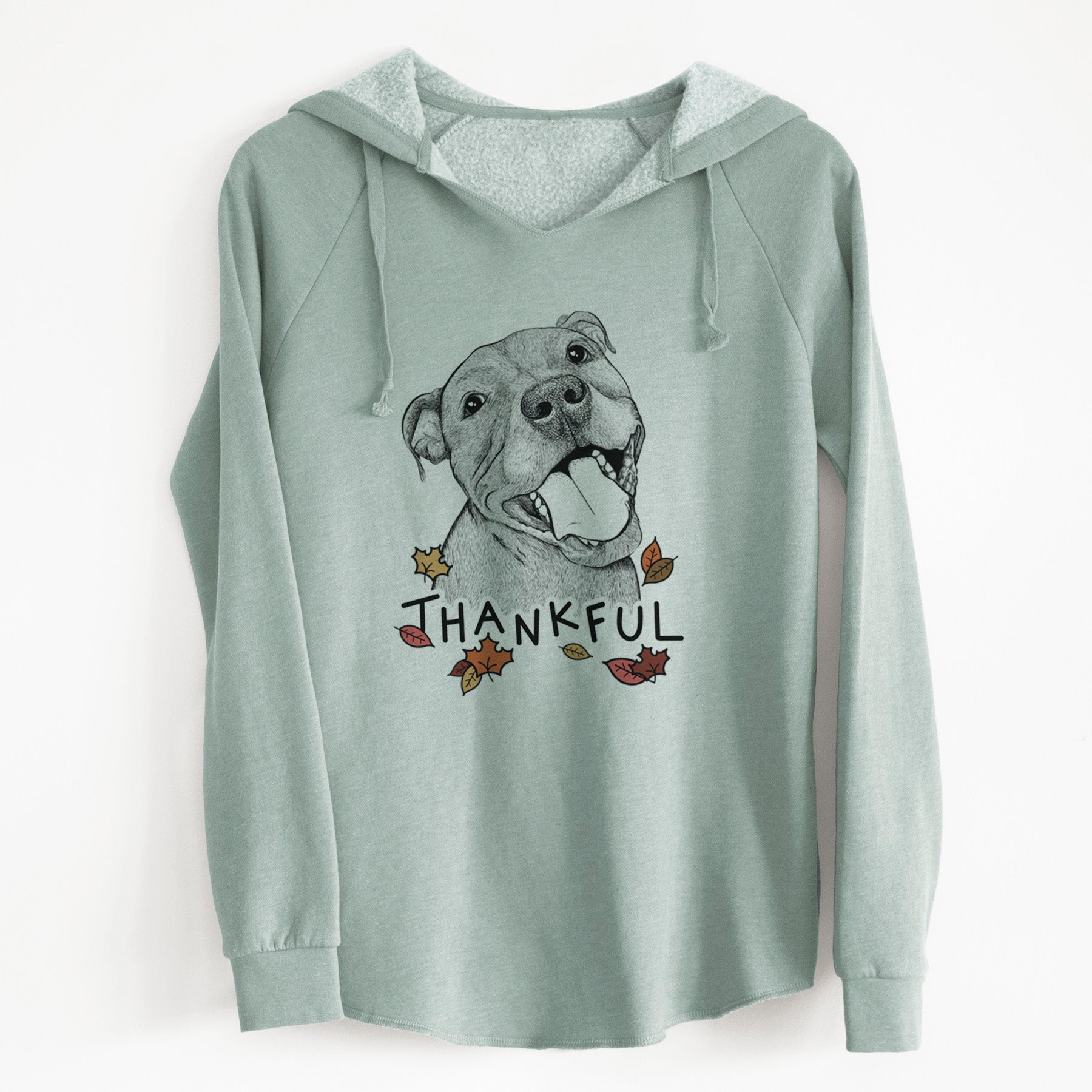 Thankful Eloise the Pitbull Mix - Cali Wave Hooded Sweatshirt