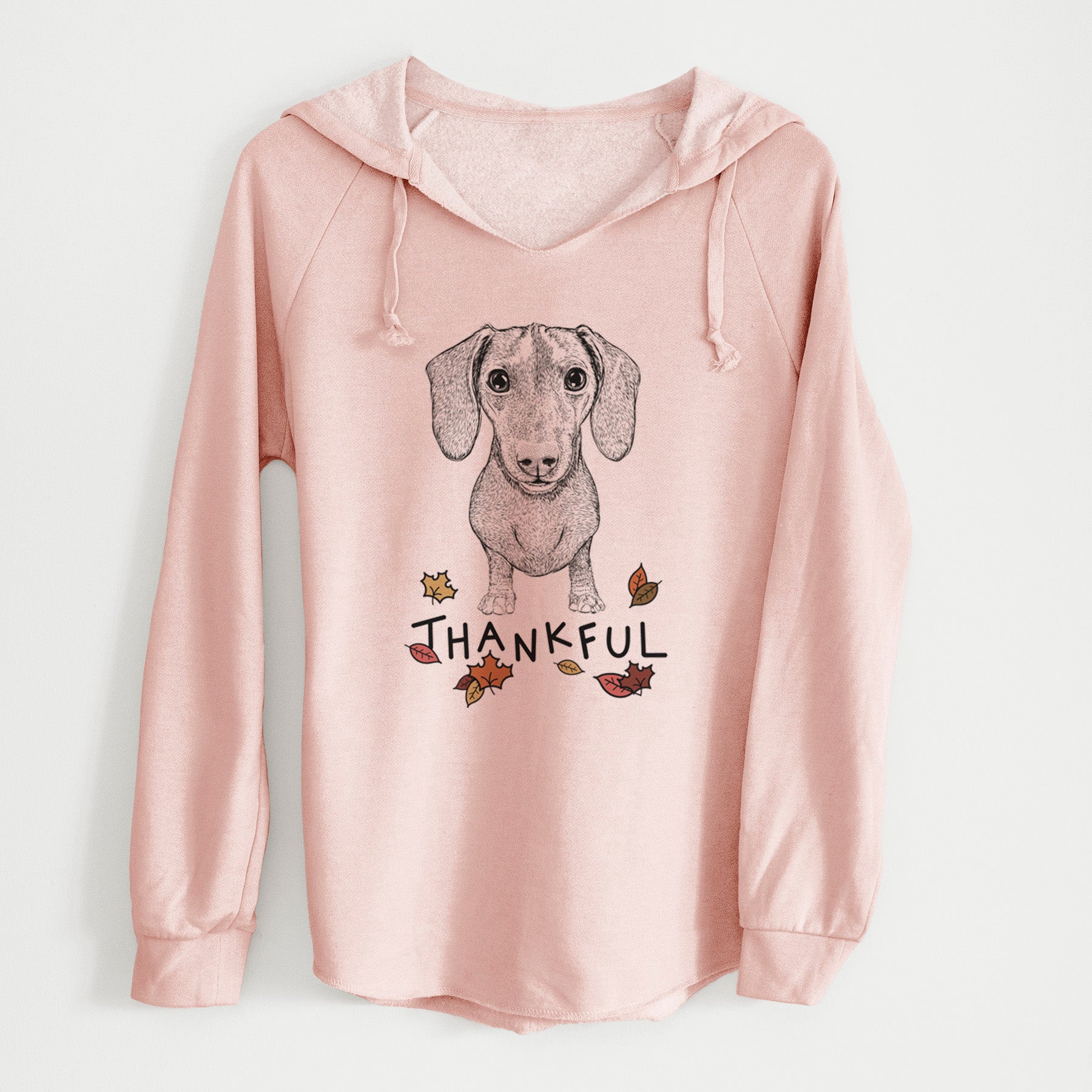 Thankful Ernie the Mini Dachshund - Cali Wave Hooded Sweatshirt
