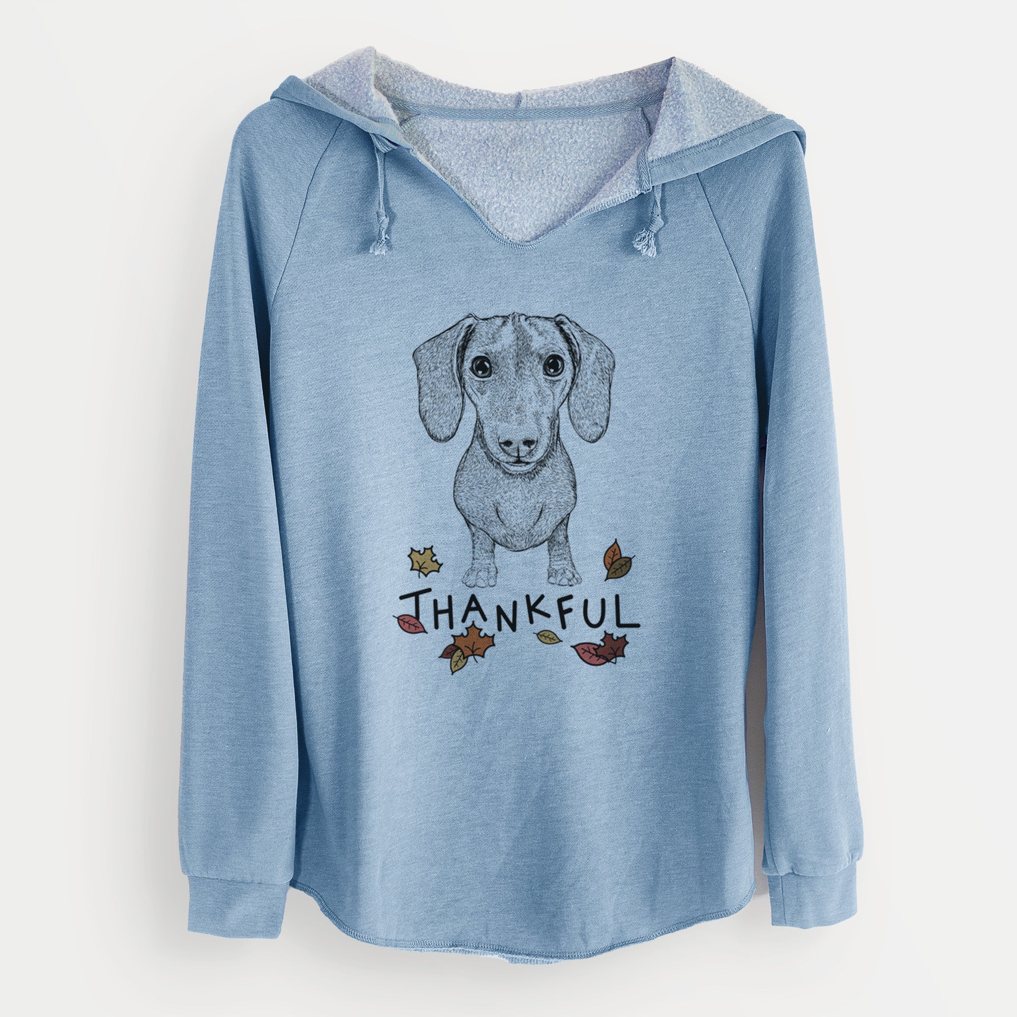 Thankful Ernie the Mini Dachshund - Cali Wave Hooded Sweatshirt