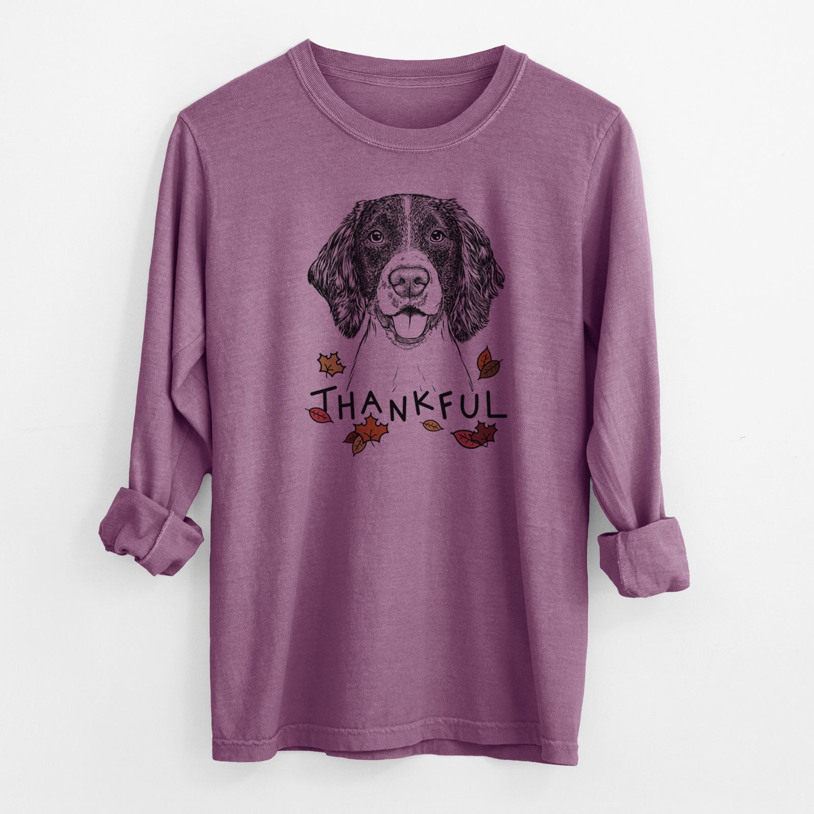 Thankful Ever the English Springer Spaniel - Men's Heavyweight 100% Cotton Long Sleeve