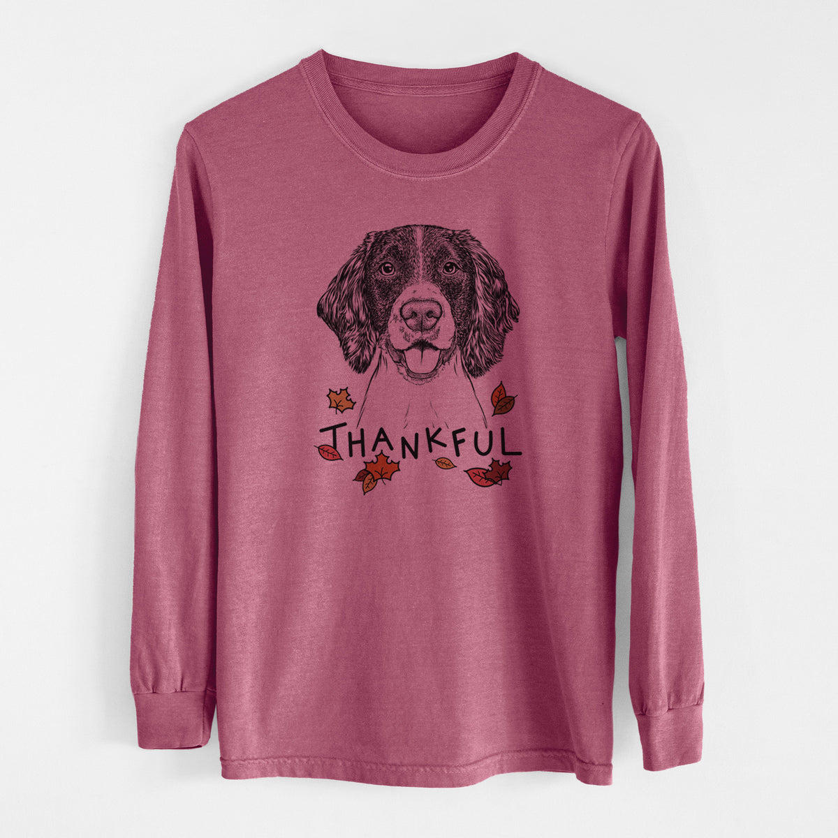 Thankful Ever the English Springer Spaniel - Men's Heavyweight 100% Cotton Long Sleeve