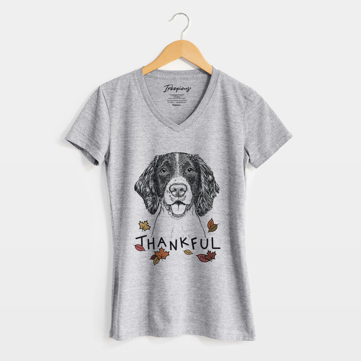 Thankful Ever the English Springer Spaniel - Women's V-neck Shirt