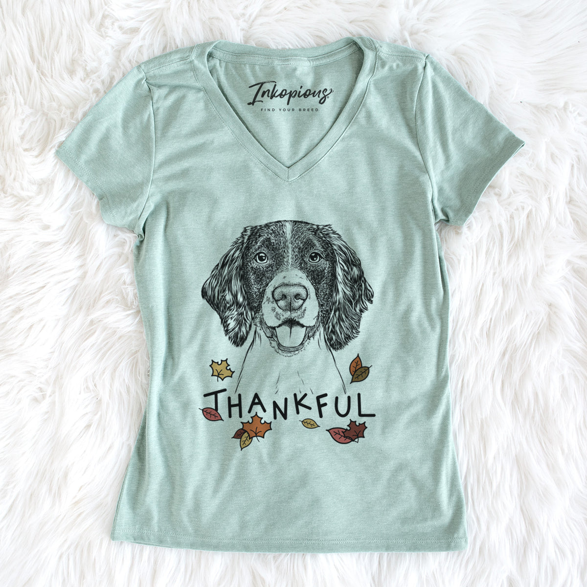 Thankful Ever the English Springer Spaniel - Women&#39;s V-neck Shirt