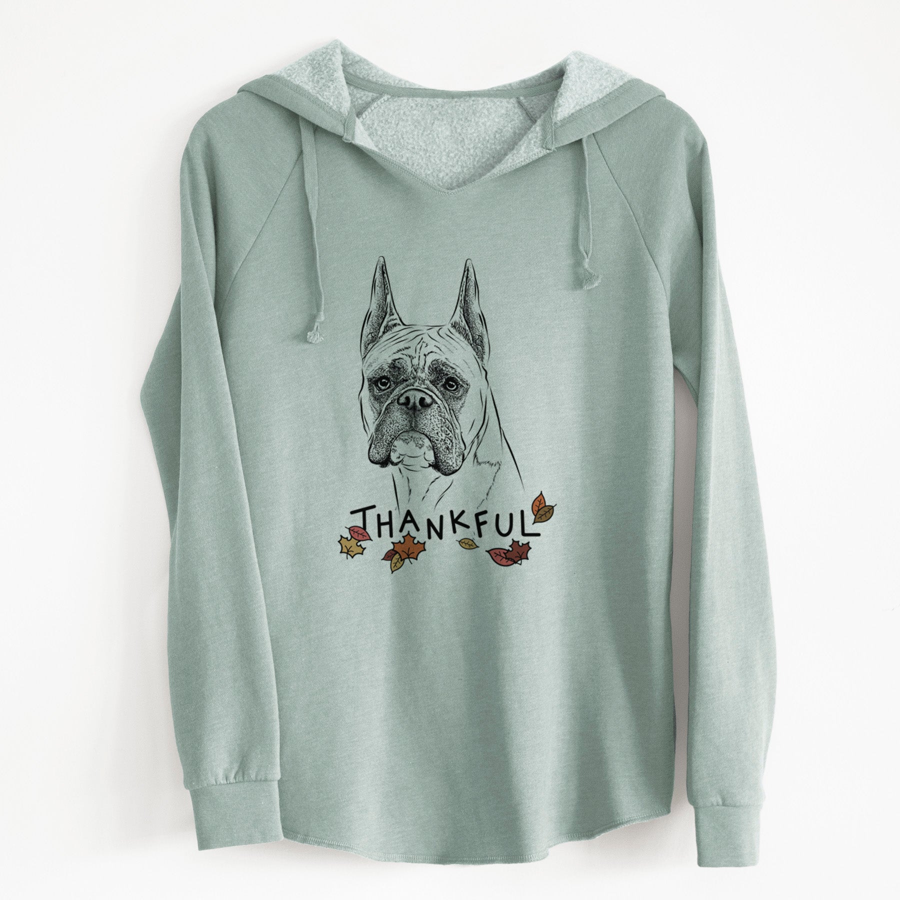 Thankful Ezra the Boxer - Cali Wave Hooded Sweatshirt