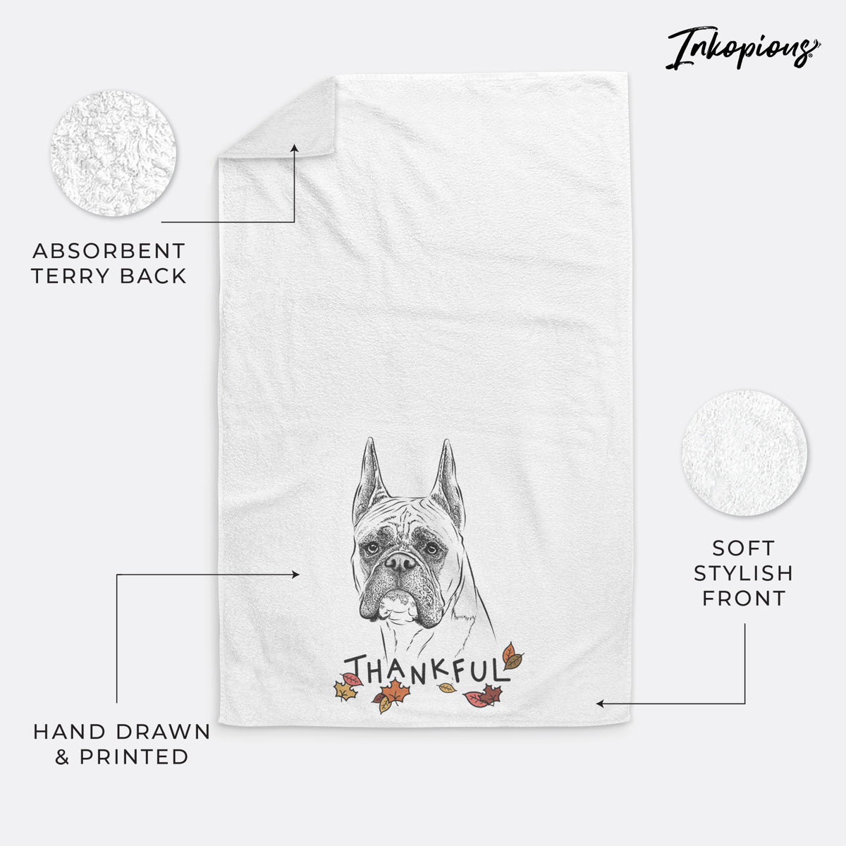 Ezra the Boxer Premium Hand Towel