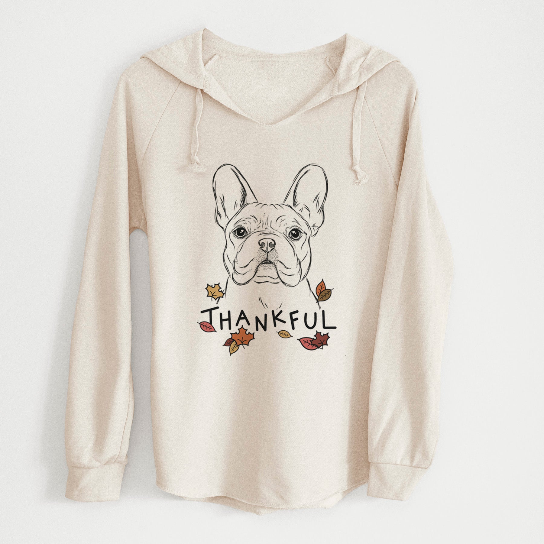 Thankful Franco the French Bulldog - Cali Wave Hooded Sweatshirt