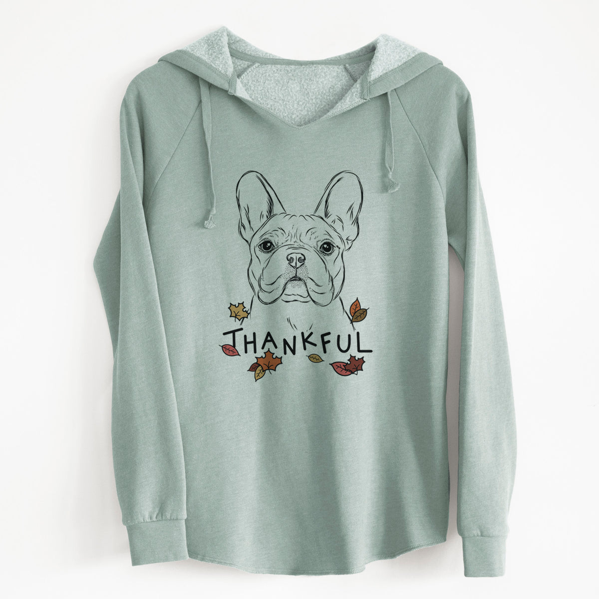 Thankful Franco the French Bulldog - Cali Wave Hooded Sweatshirt