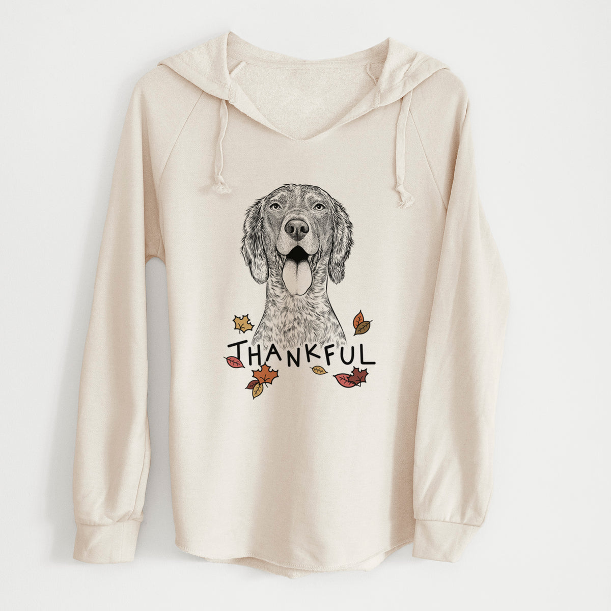 Thankful Freddy the English Setter - Cali Wave Hooded Sweatshirt