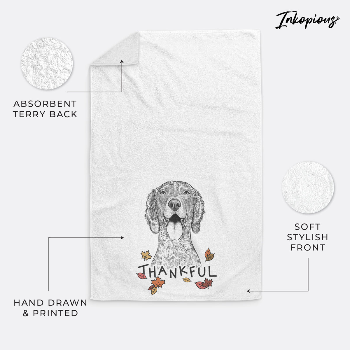 Freddy the English Setter Premium Hand Towel