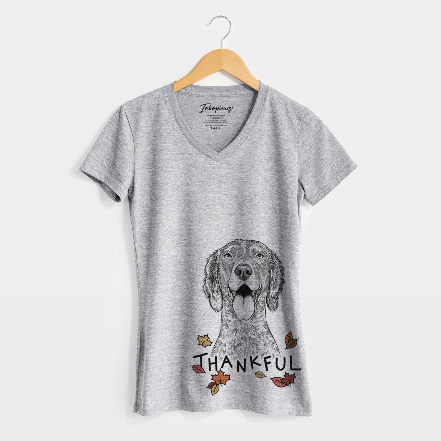 Thankful Freddy the English Setter - Women's V-neck Shirt