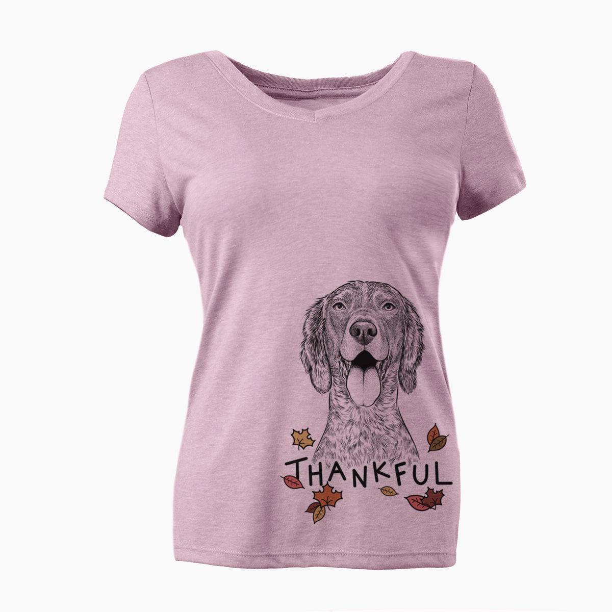 Thankful Freddy the English Setter - Women's V-neck Shirt