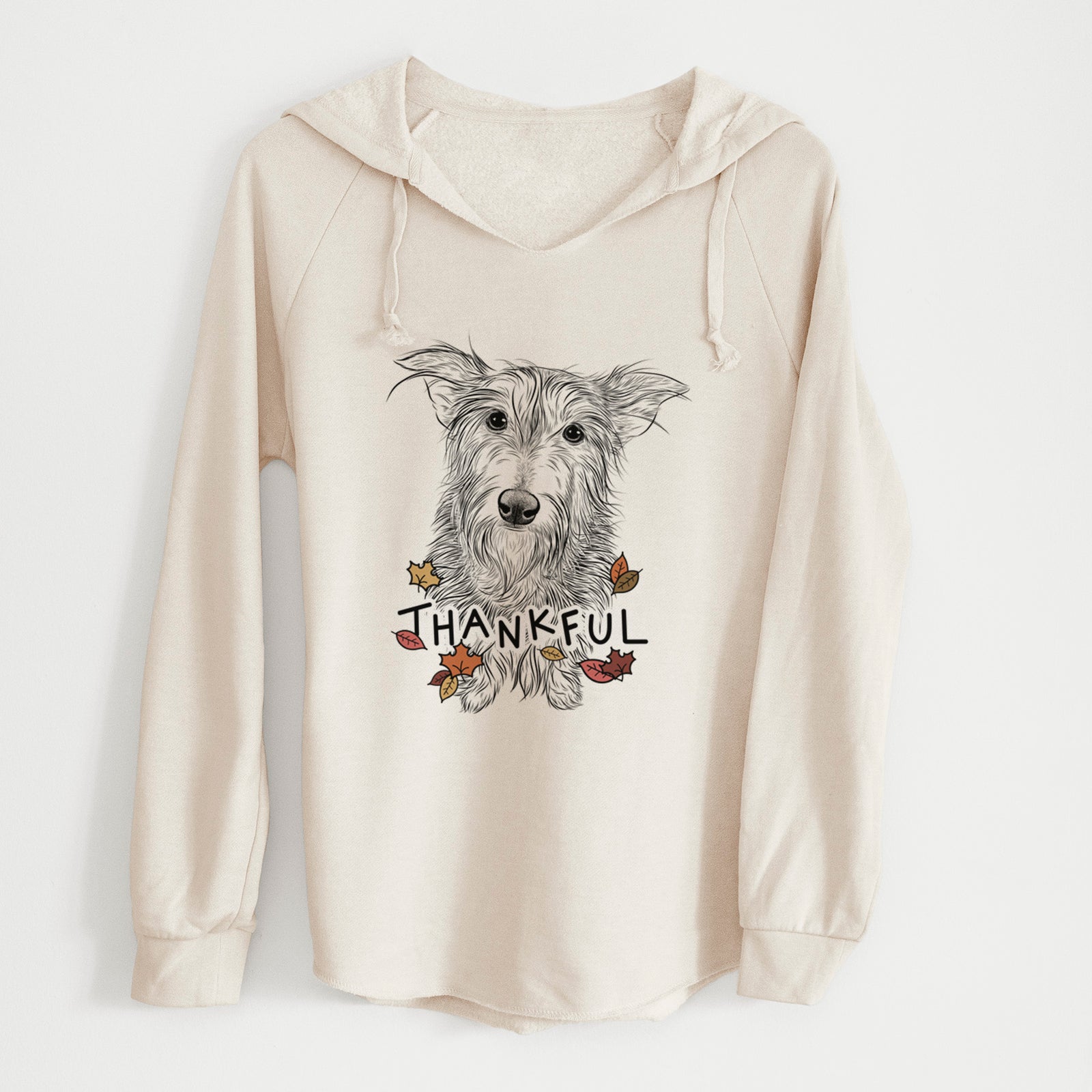 Thankful Frida Doggo the Rescue Terrier Mix - Cali Wave Hooded Sweatshirt