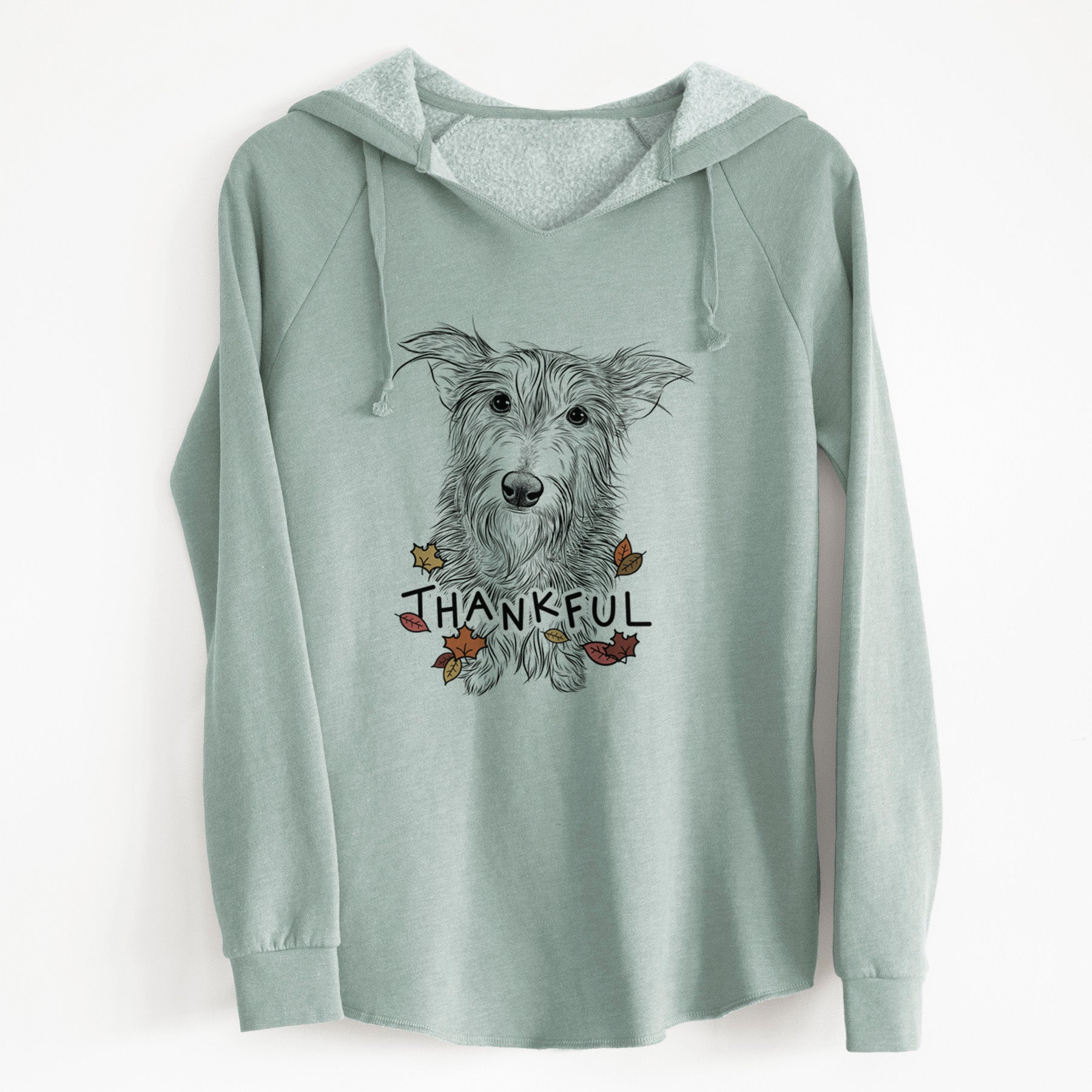 Thankful Frida Doggo the Rescue Terrier Mix - Cali Wave Hooded Sweatshirt