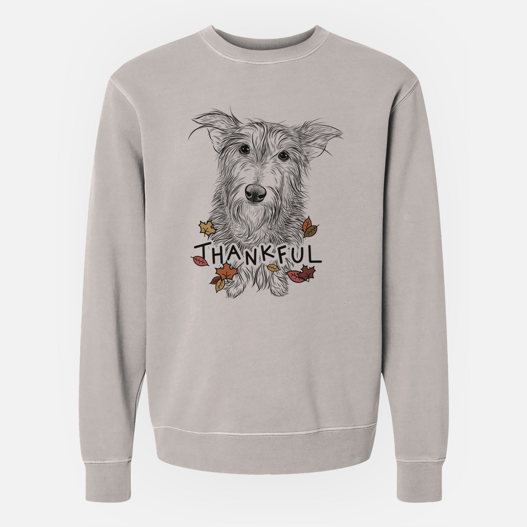 Thankful Frida Doggo the Rescue Terrier Mix - Unisex Pigment Dyed Crew Sweatshirt