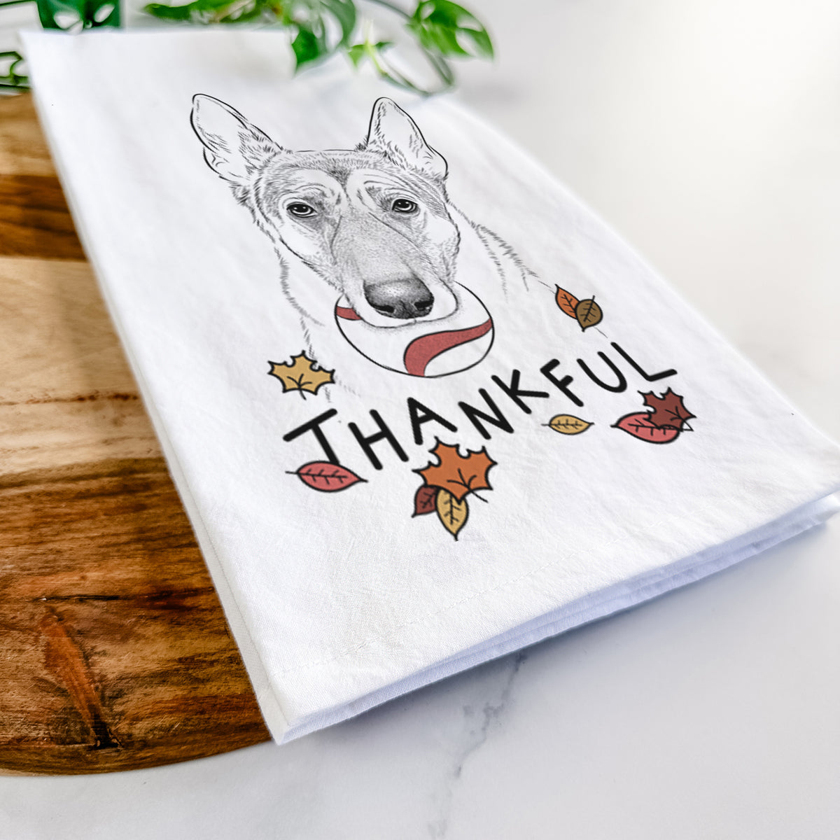 Greta the German Shepherd Tea Towel
