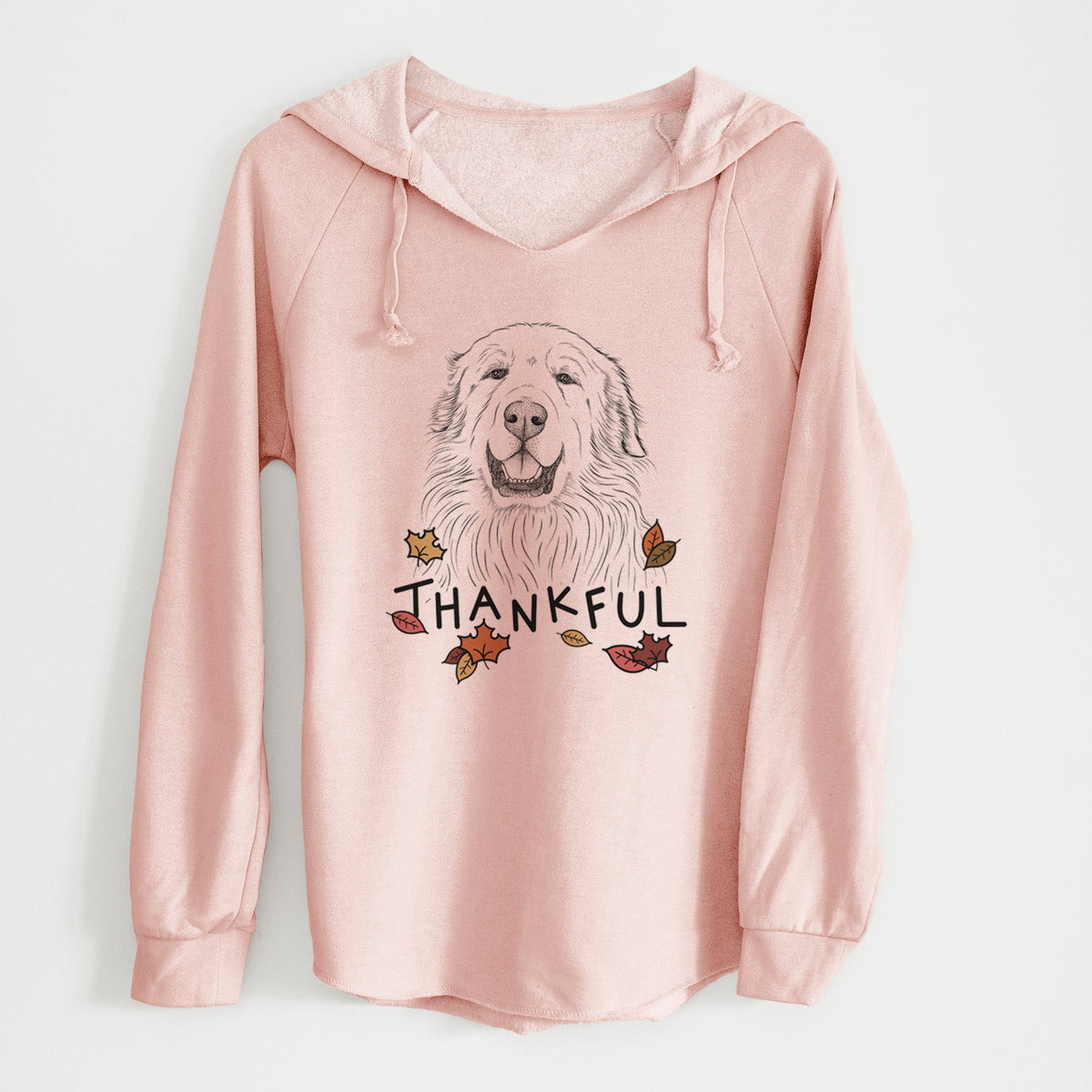Thankful Horton the Great Pyrenees - Cali Wave Hooded Sweatshirt
