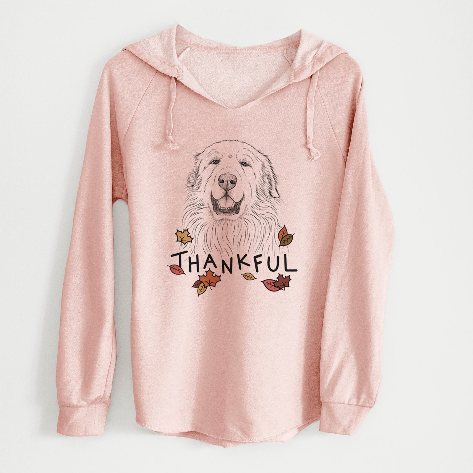 Thankful Horton the Great Pyrenees - Cali Wave Hooded Sweatshirt