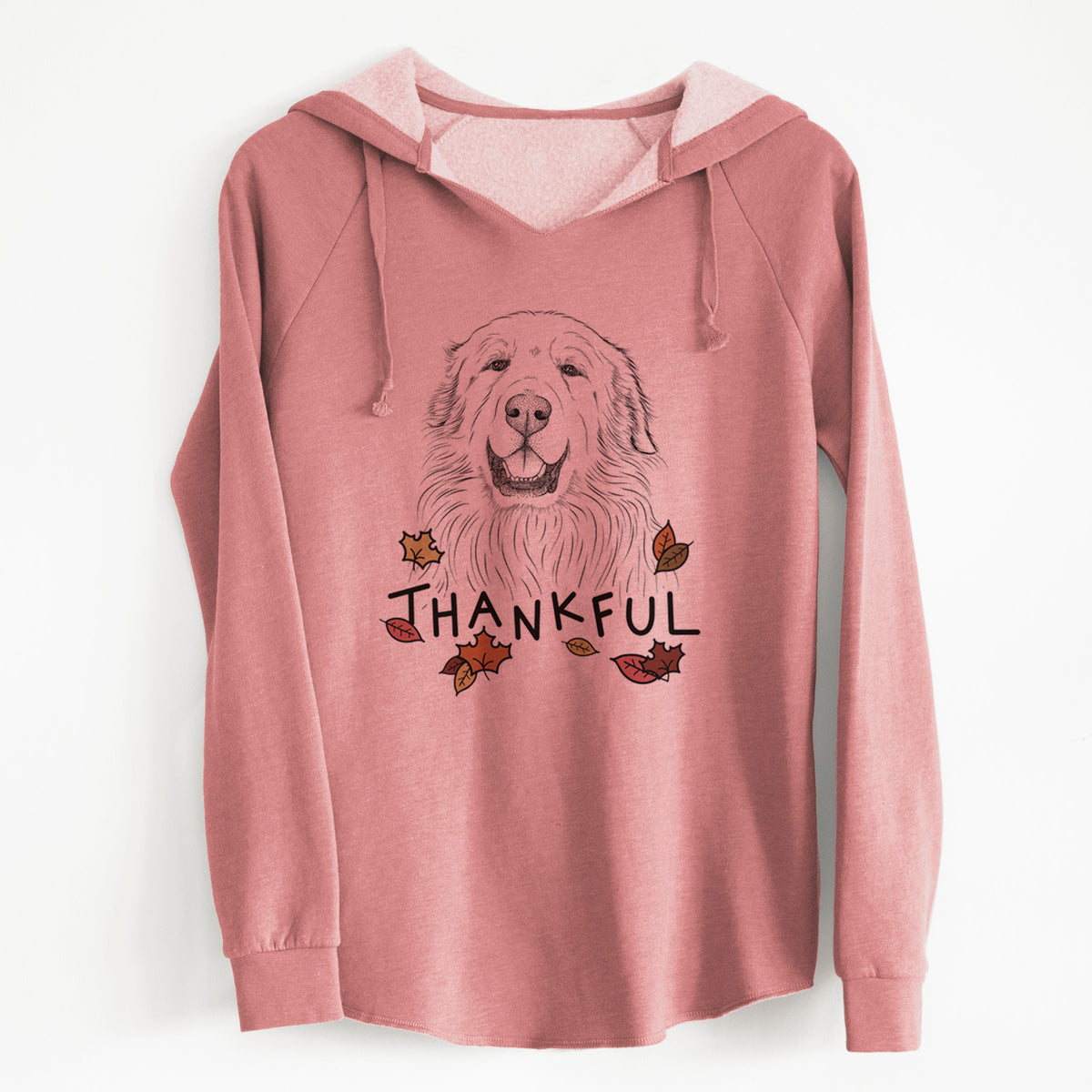 Thankful Horton the Great Pyrenees - Cali Wave Hooded Sweatshirt