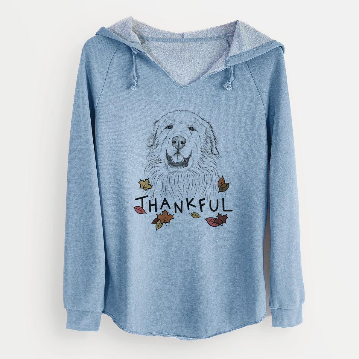 Thankful Horton the Great Pyrenees - Cali Wave Hooded Sweatshirt