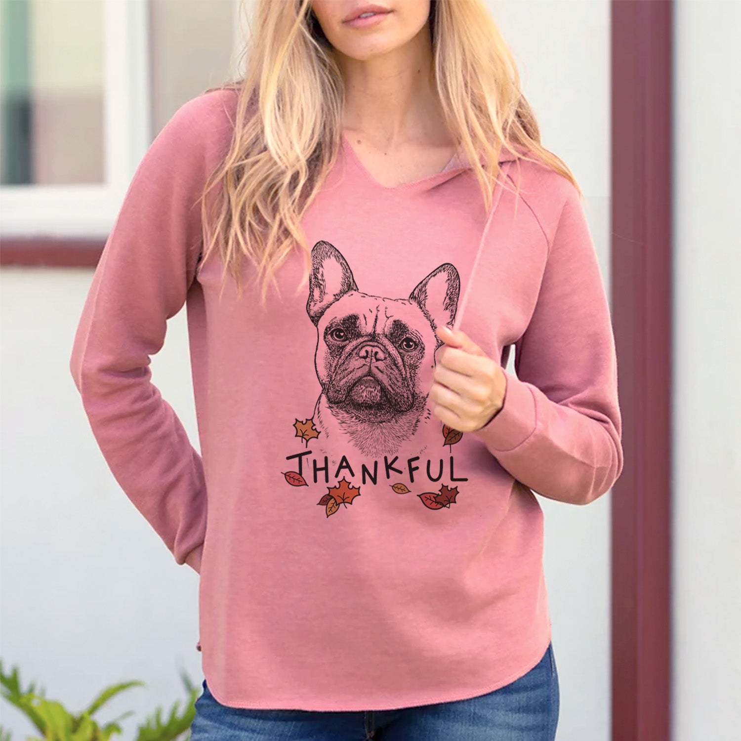 Thankful Kingsleigh the French Bulldog - Cali Wave Hooded Sweatshirt