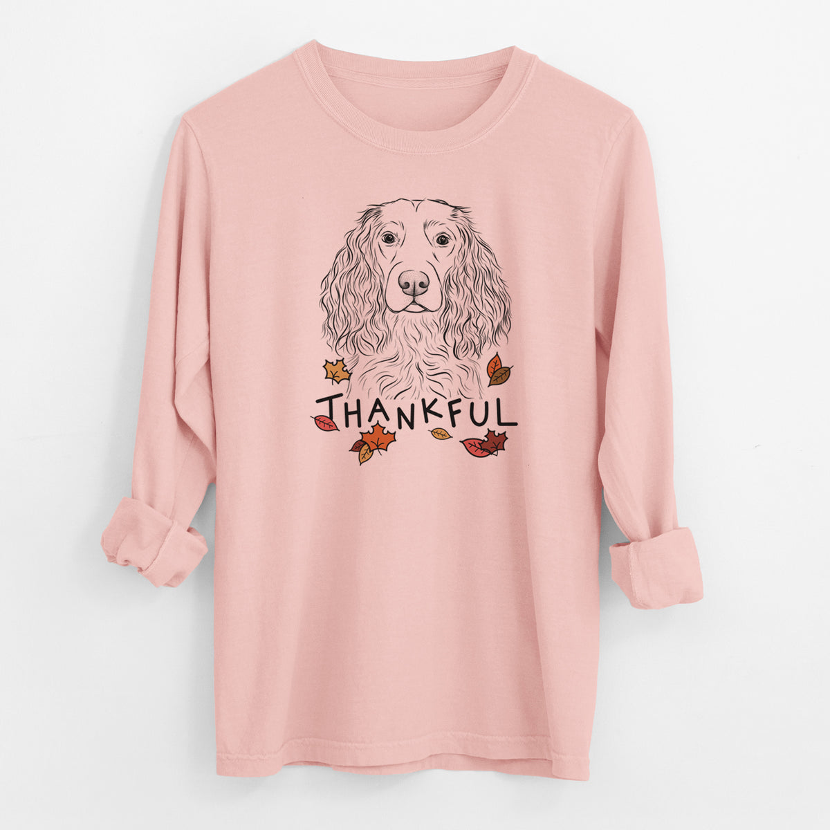 Thankful Landry the Boykin Spaniel - Men's Heavyweight 100% Cotton Long Sleeve