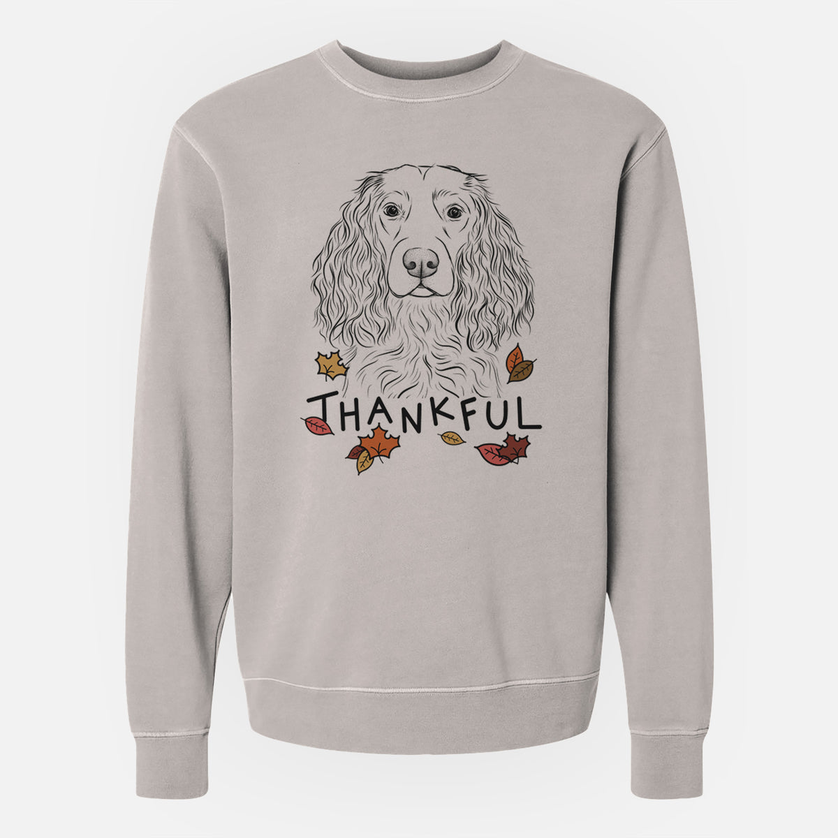 Thankful Landry the Boykin Spaniel - Unisex Pigment Dyed Crew Sweatshirt