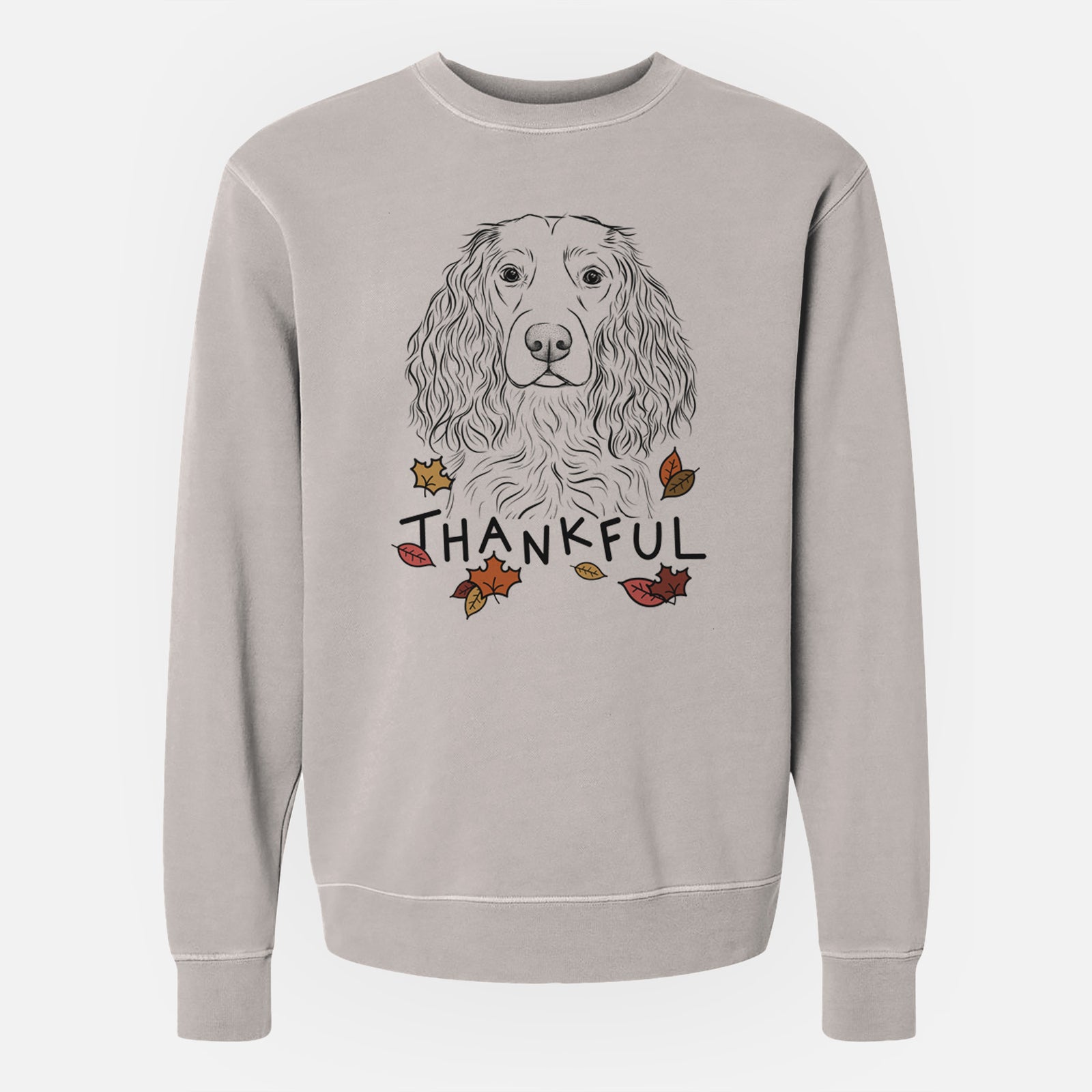 Thankful Landry the Boykin Spaniel - Unisex Pigment Dyed Crew Sweatshirt