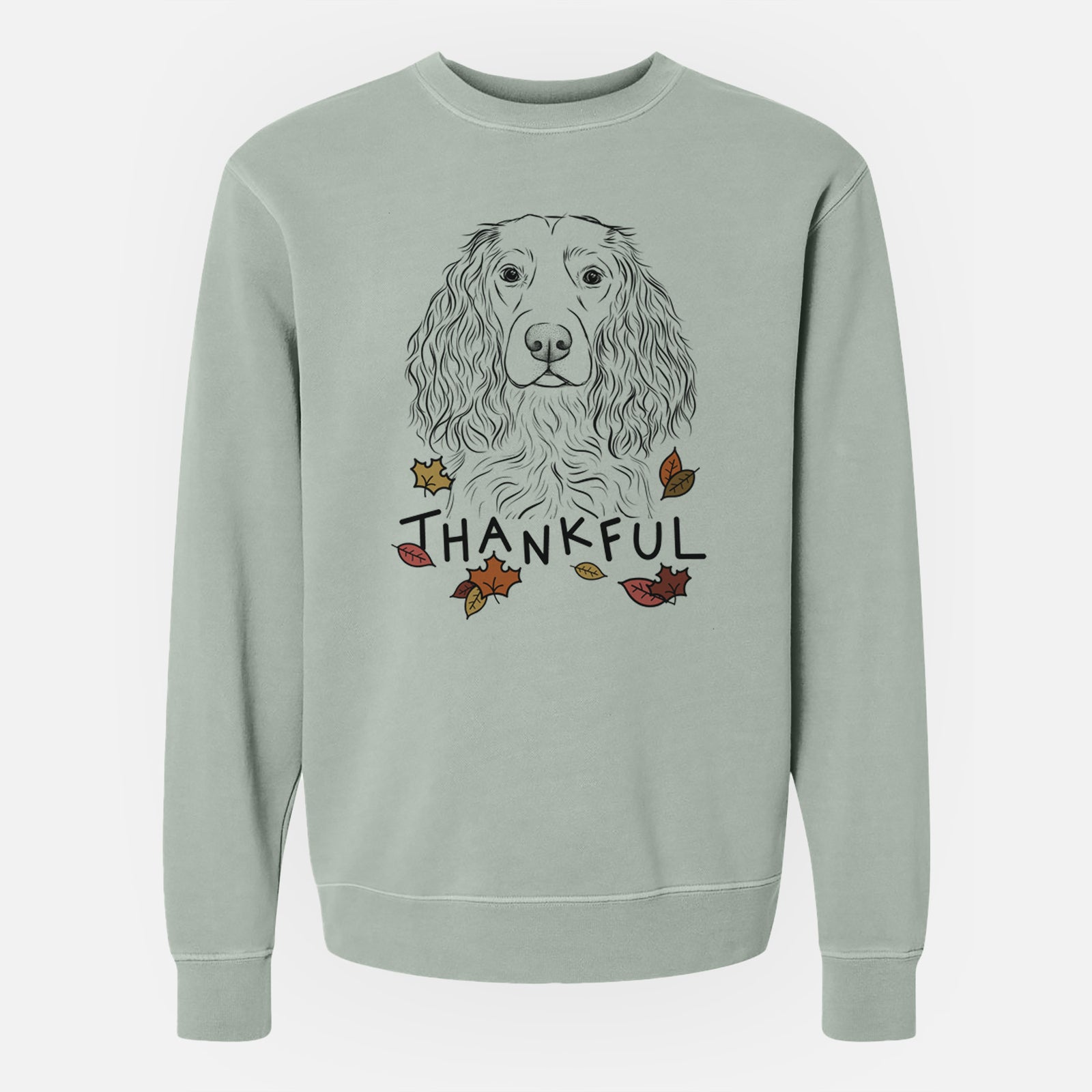 Thankful Landry the Boykin Spaniel - Unisex Pigment Dyed Crew Sweatshirt