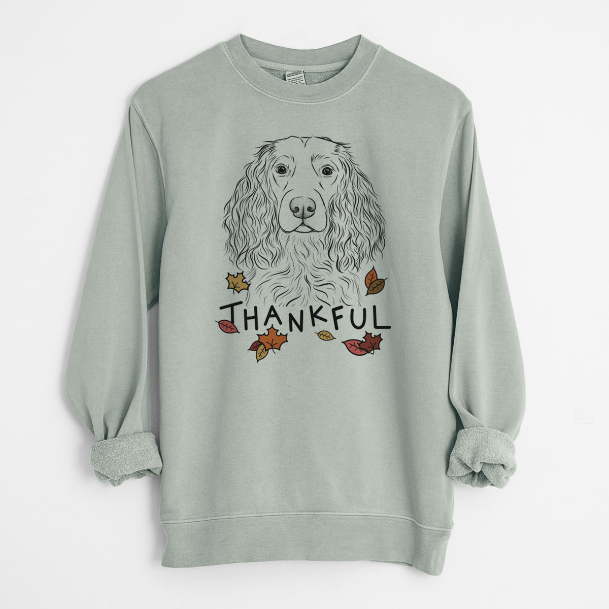 Thankful Landry the Boykin Spaniel - Unisex Pigment Dyed Crew Sweatshirt