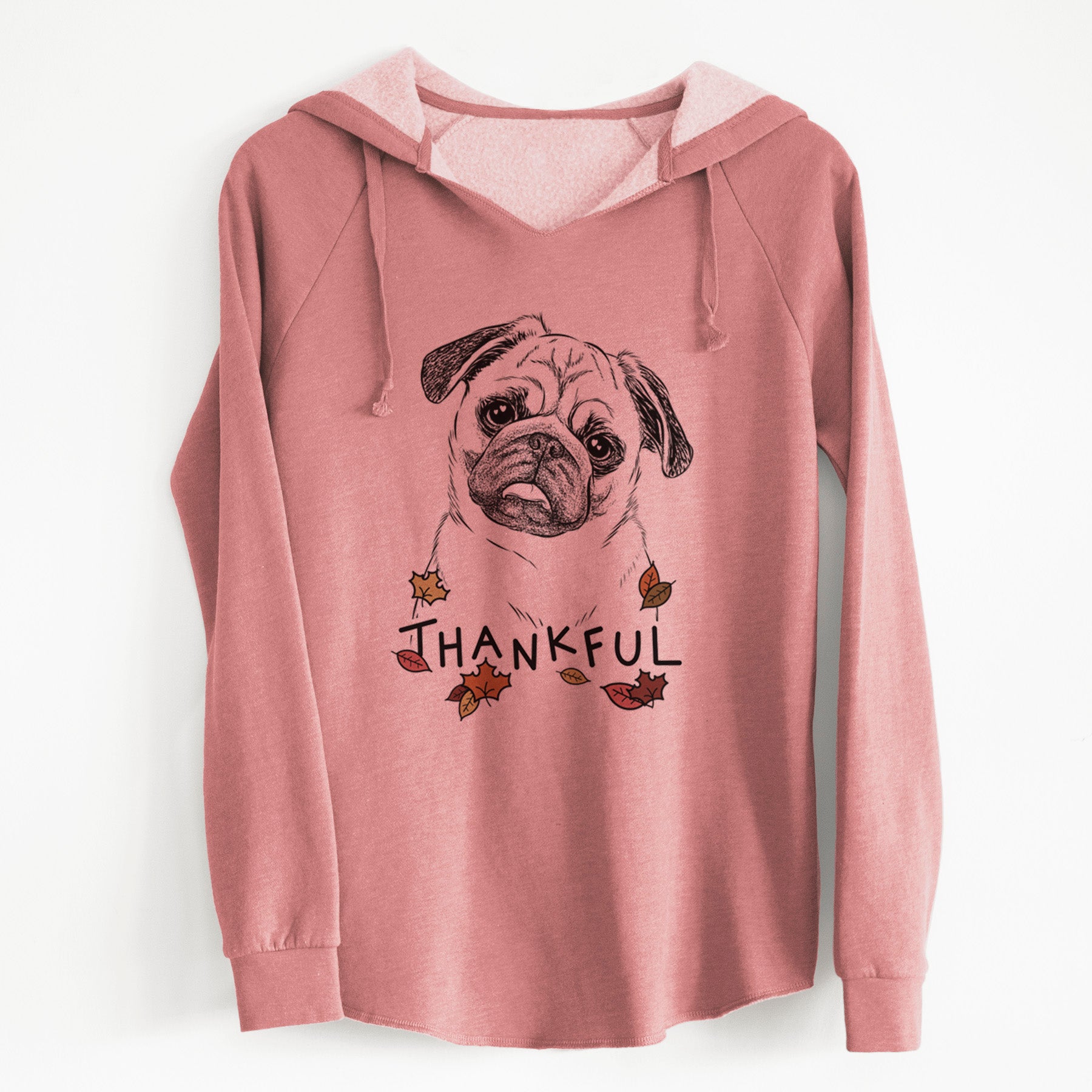 Thankful Macy the Pug - Cali Wave Hooded Sweatshirt