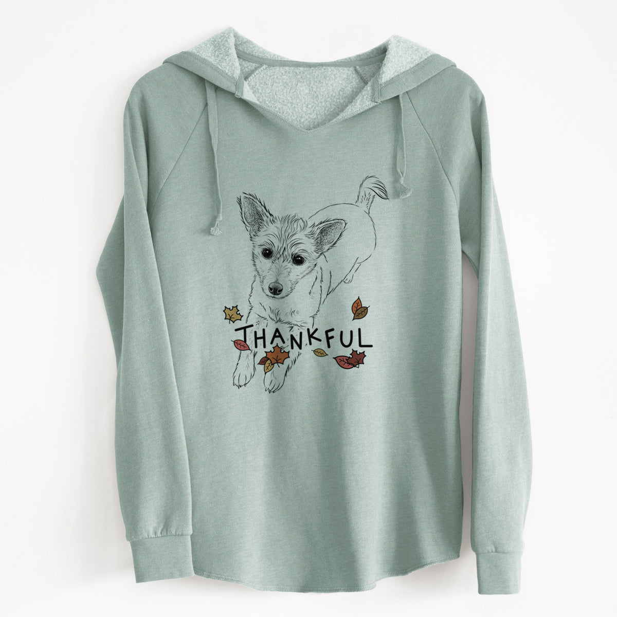 Thankful Maisie the Terrier Mix - Cali Wave Hooded Sweatshirt