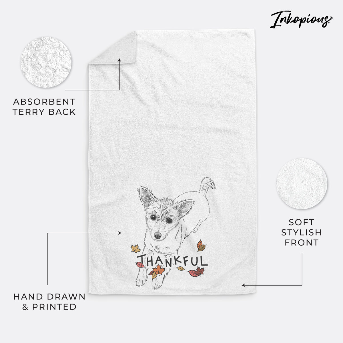Maisie the Terrier Mix Premium Hand Towel