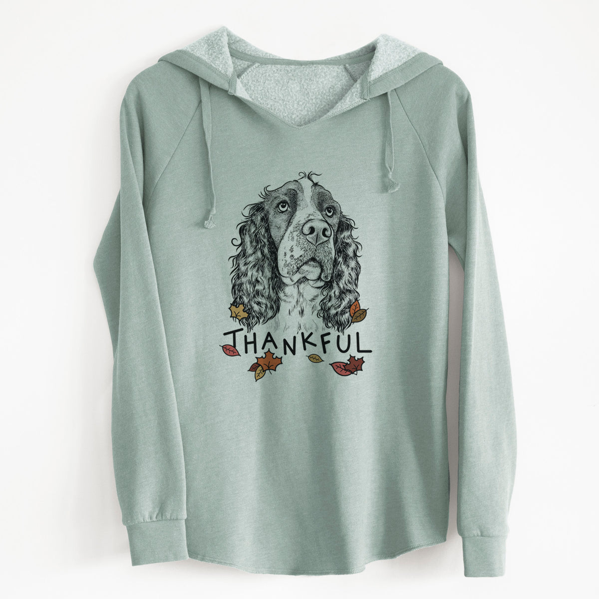 Thankful Millie Mae the English Springer Spaniel - Cali Wave Hooded Sweatshirt