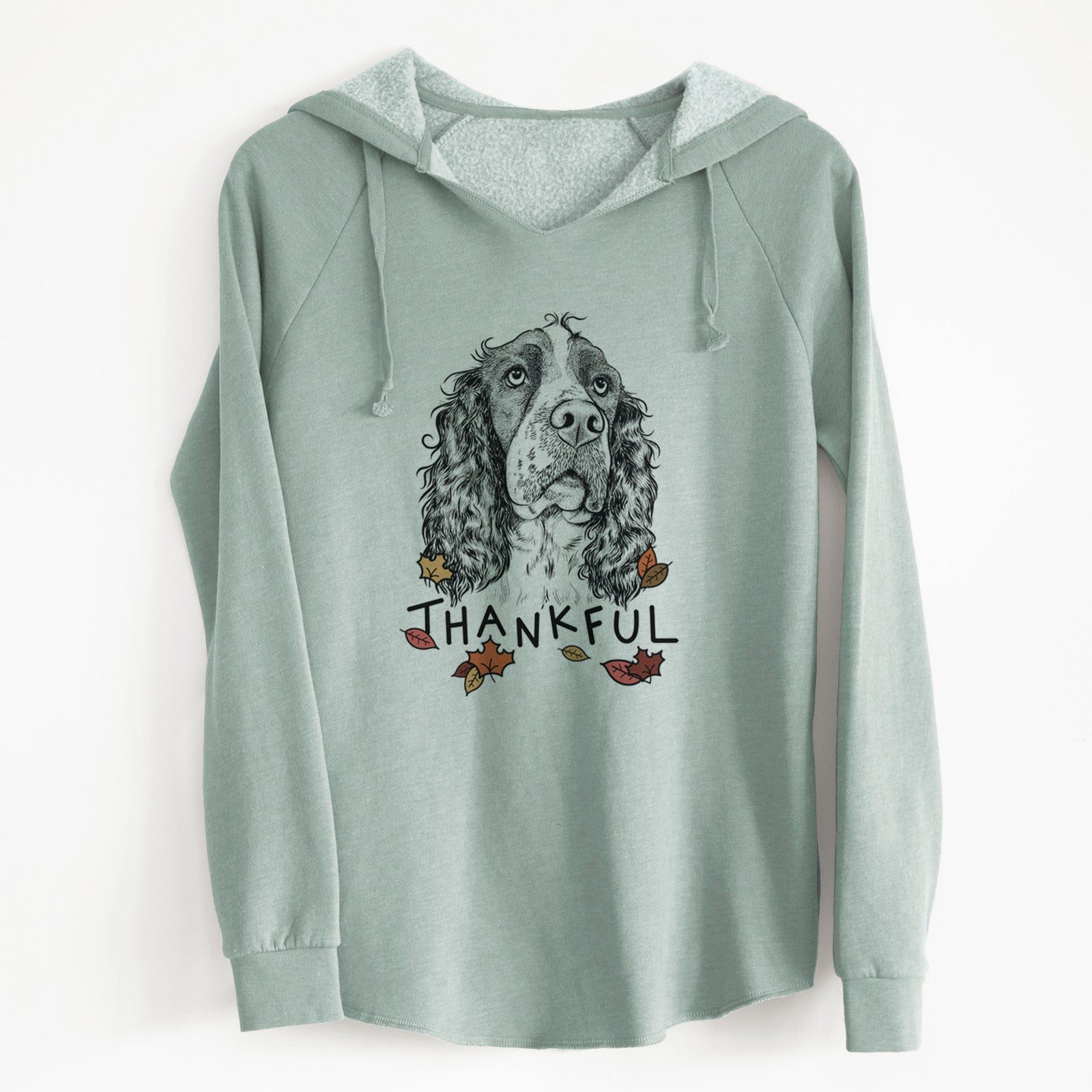 Thankful Millie Mae the English Springer Spaniel - Cali Wave Hooded Sweatshirt