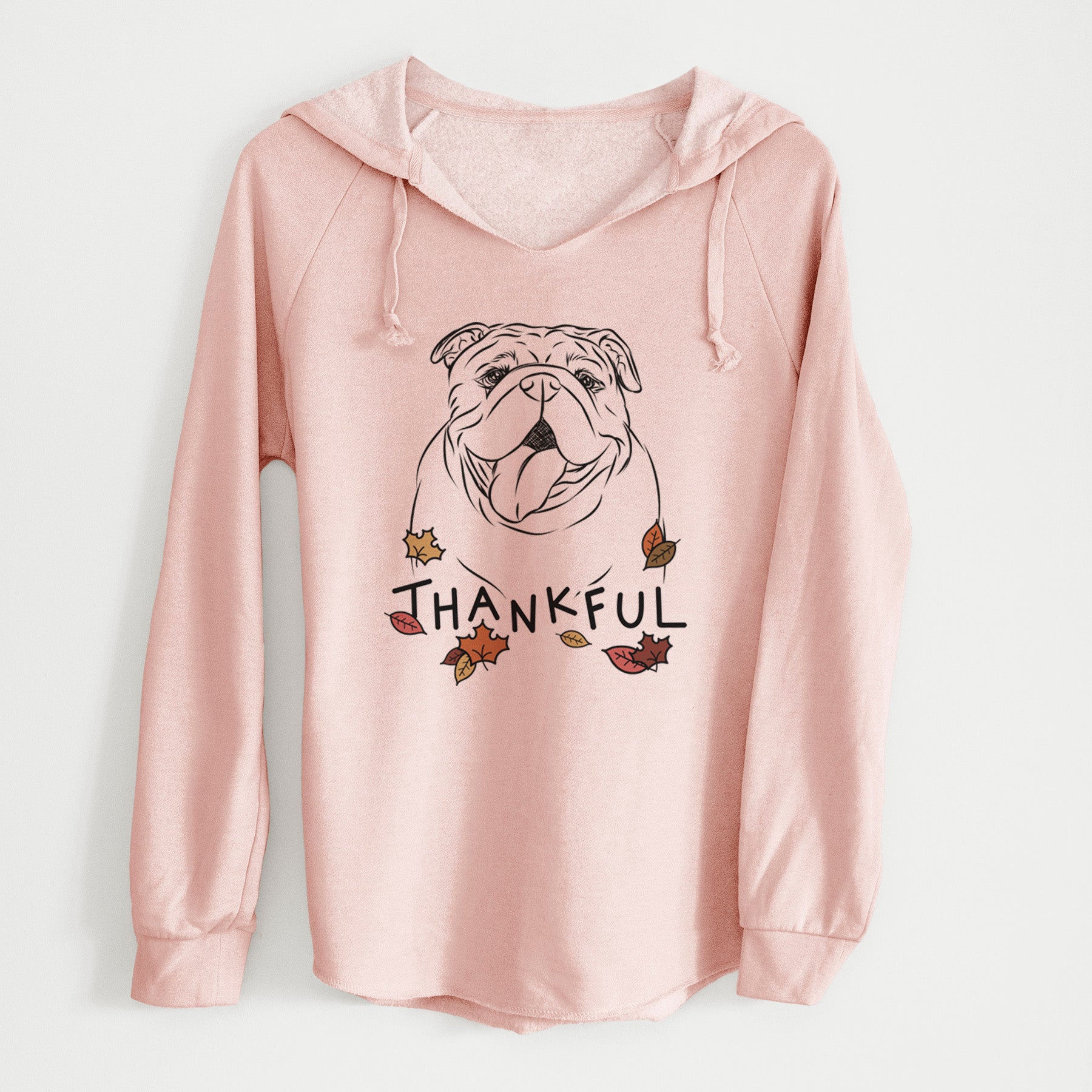 Thankful Missy Moo the English Bulldog - Cali Wave Hooded Sweatshirt