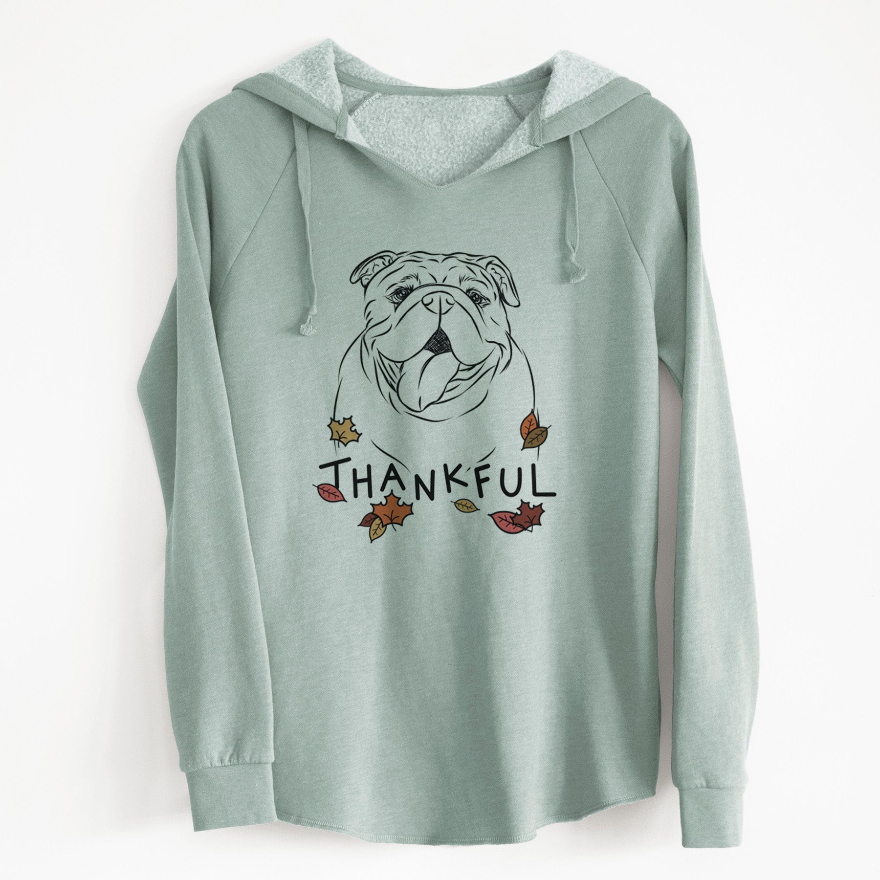 Thankful Missy Moo the English Bulldog - Cali Wave Hooded Sweatshirt