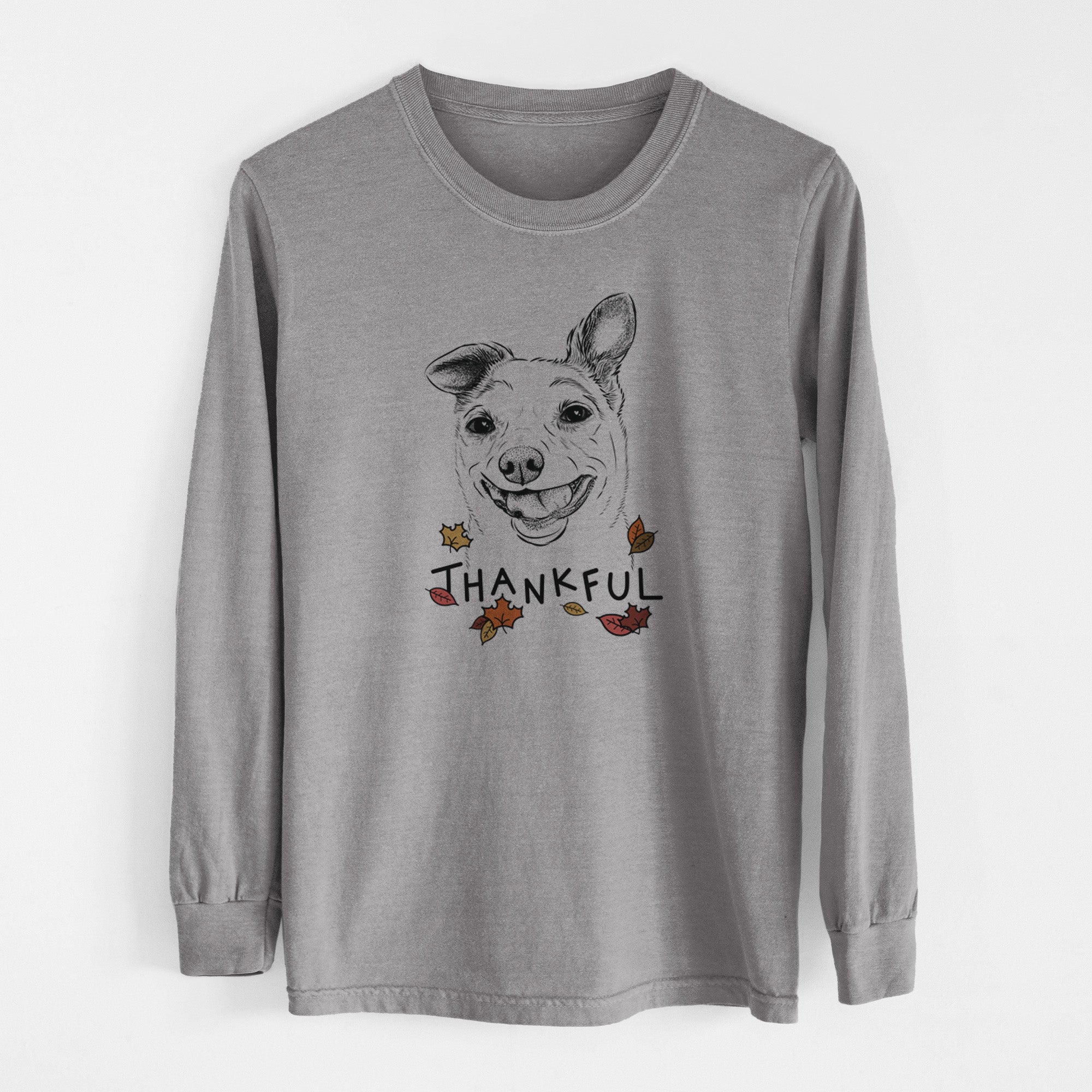 Thankful Mortimer the Mixed Breed - Men's Heavyweight 100% Cotton Long Sleeve