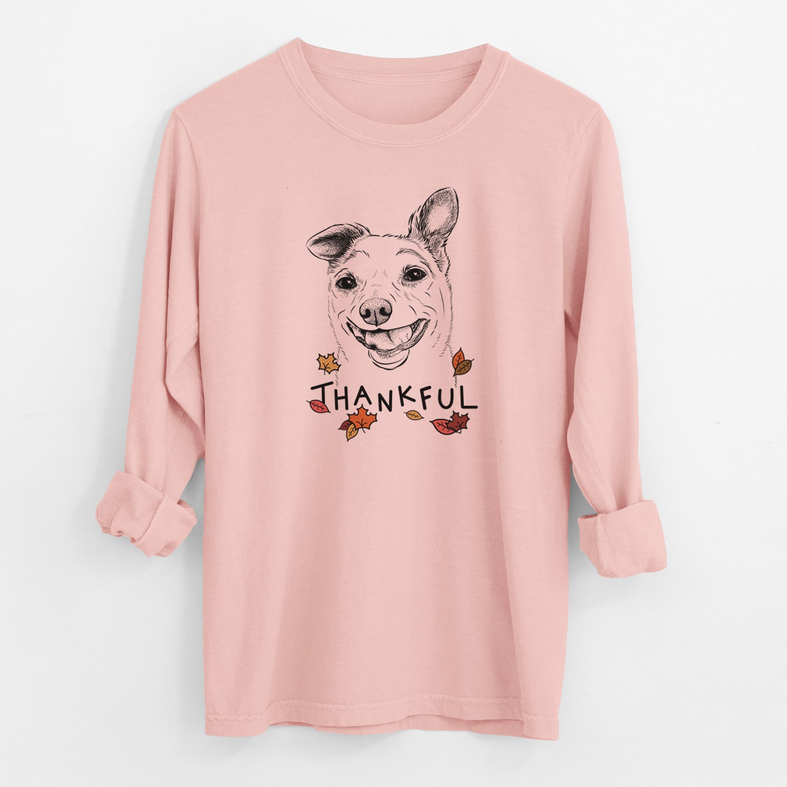 Thankful Mortimer the Mixed Breed - Men's Heavyweight 100% Cotton Long Sleeve