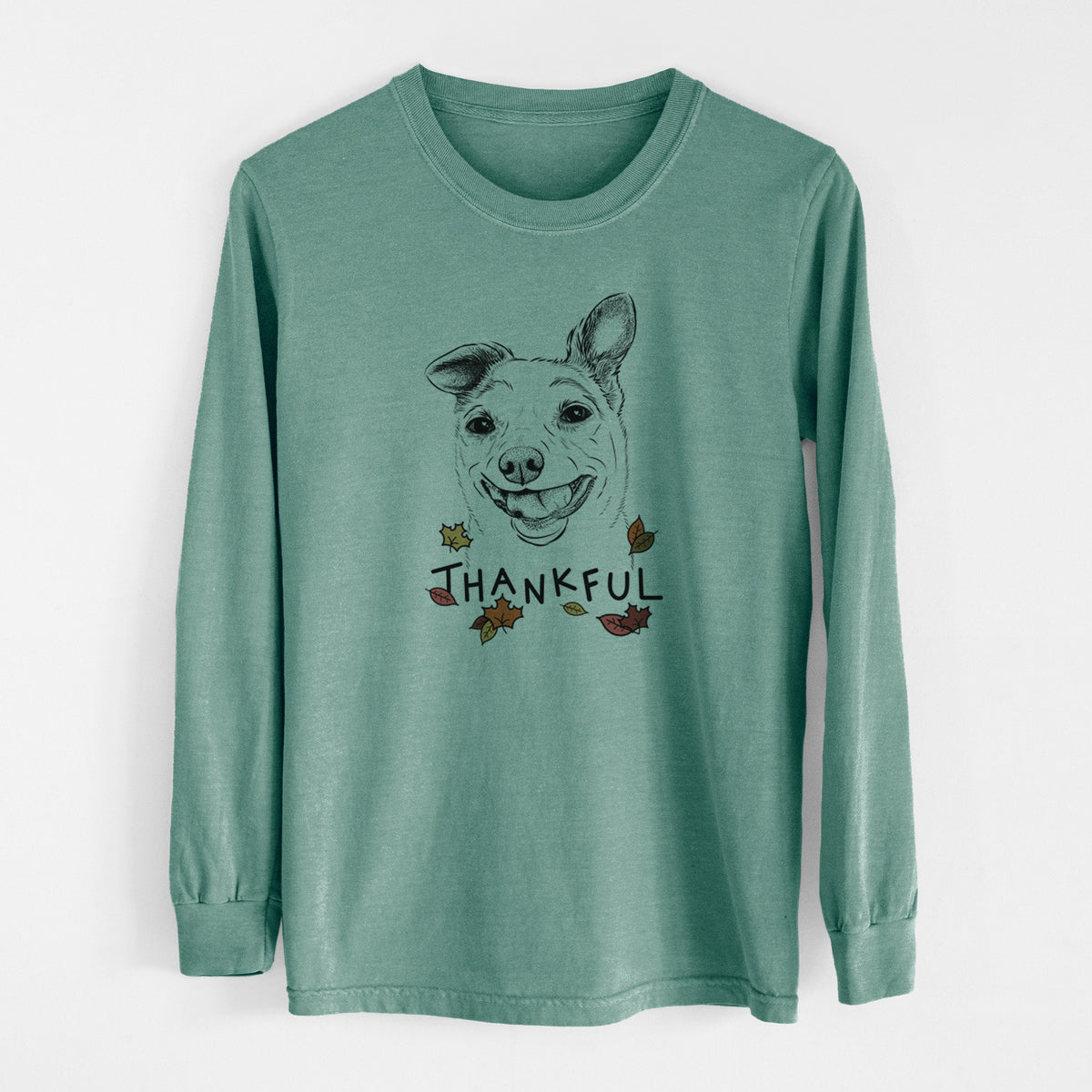 Thankful Mortimer the Mixed Breed - Men's Heavyweight 100% Cotton Long Sleeve