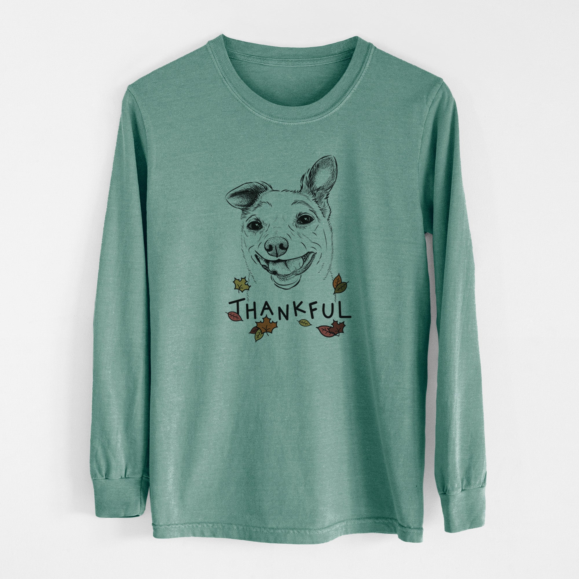 Thankful Mortimer the Mixed Breed - Men's Heavyweight 100% Cotton Long Sleeve
